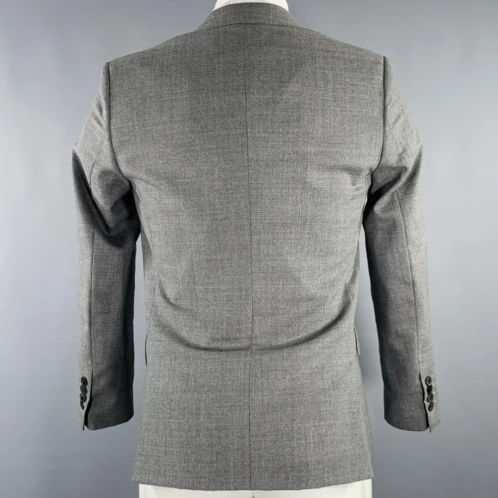 AMI Size 38 Grey Single Breasted Sport Coat